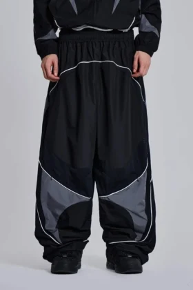 Zwarte Vapor-joggingbroek met panelen