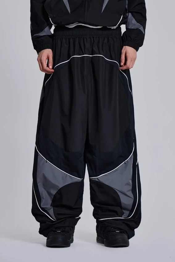 Zwarte Vapor-joggingbroek met panelen