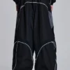 Zwarte Vapor-joggingbroek met panelen