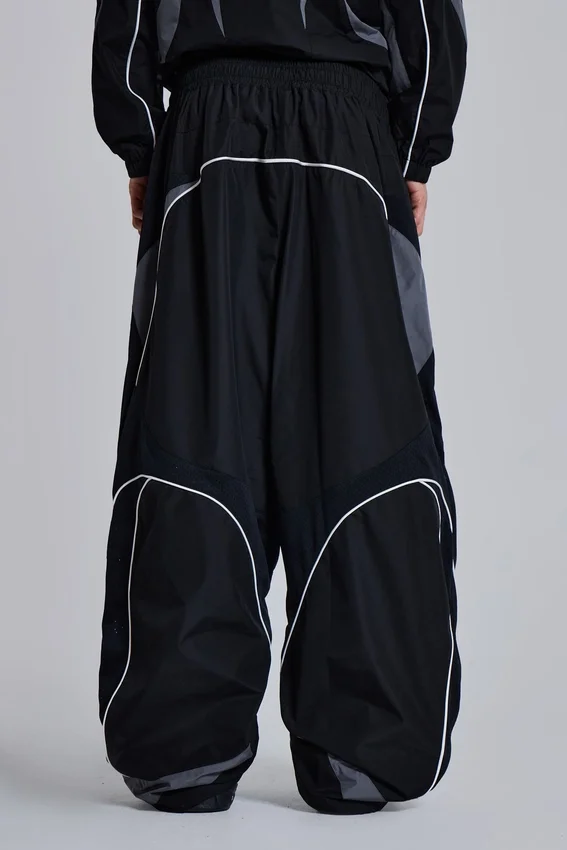 Zwarte Vapor-joggingbroek met panelen