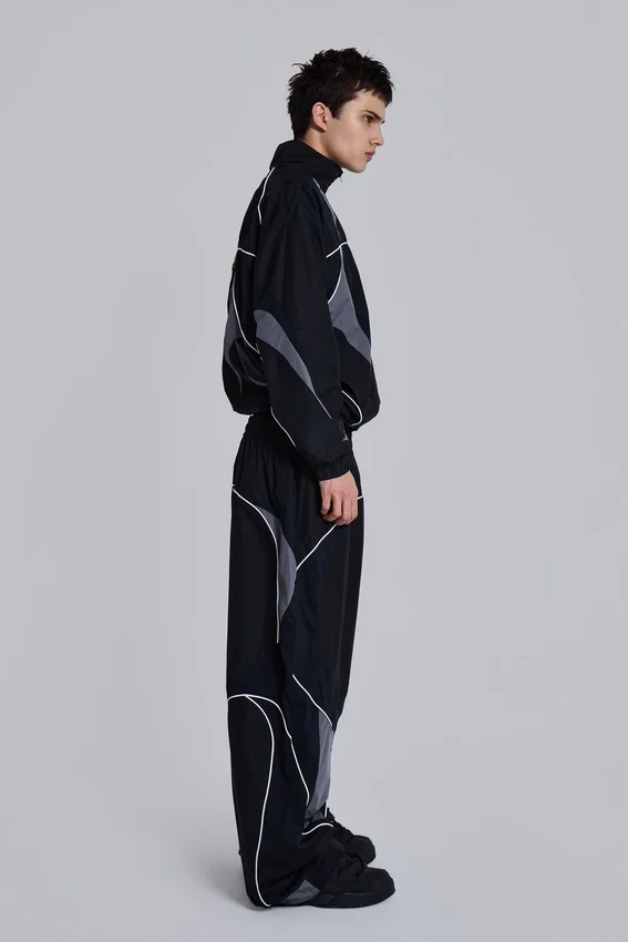 Zwarte Vapor-joggingbroek met panelen