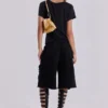 Zwarte, verweerde Monster-short