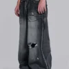Zwarte, verweerde XL Colossus Jeans