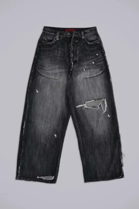 Zwarte, verweerde XL Colossus Jeans