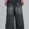 Zwarte, verweerde XL Colossus Jeans