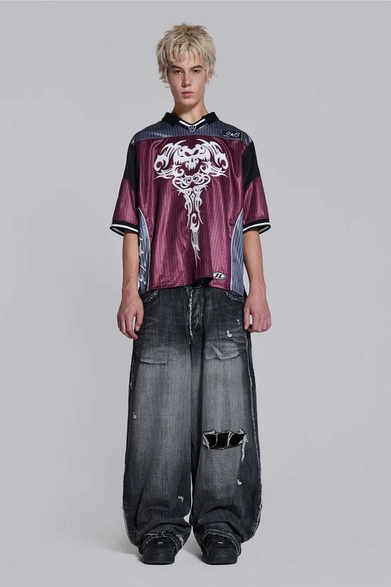 Zwarte, verweerde XL Colossus Jeans