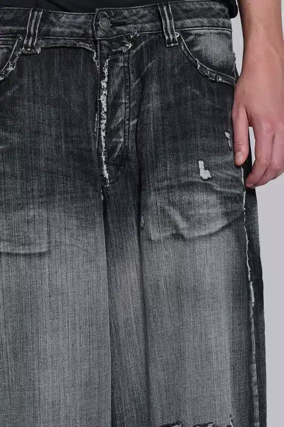 Zwarte, verweerde XL Colossus Jeans