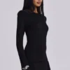 Zwarte Wings-jurk van mesh