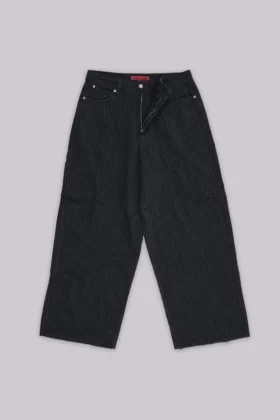 Zwarte XL Colossus Jeans met fijne streep