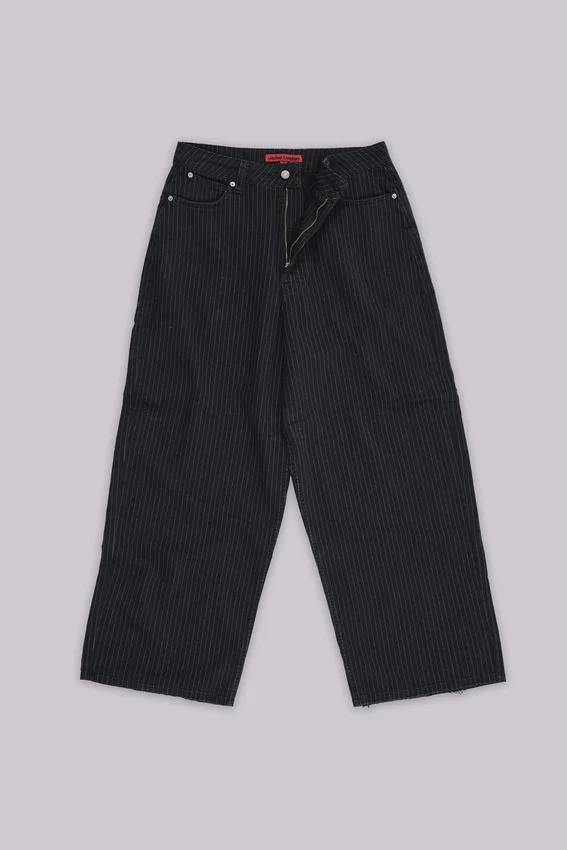 Zwarte XL Colossus Jeans met fijne streep