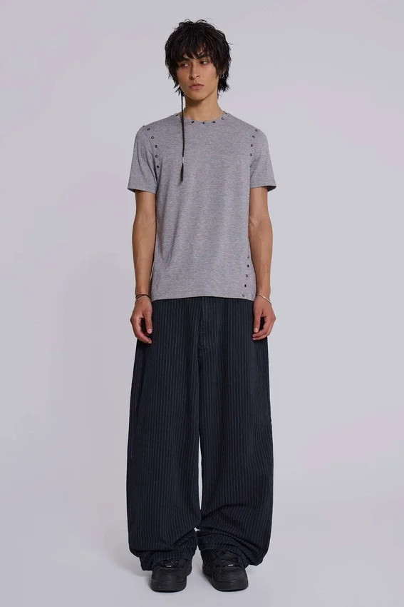 Zwarte XL Colossus Jeans met fijne streep