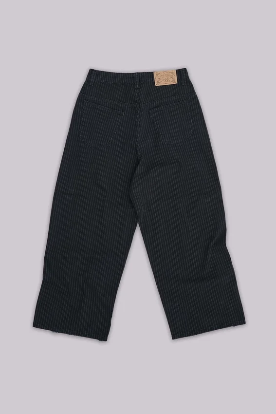 Zwarte XL Colossus Jeans met fijne streep