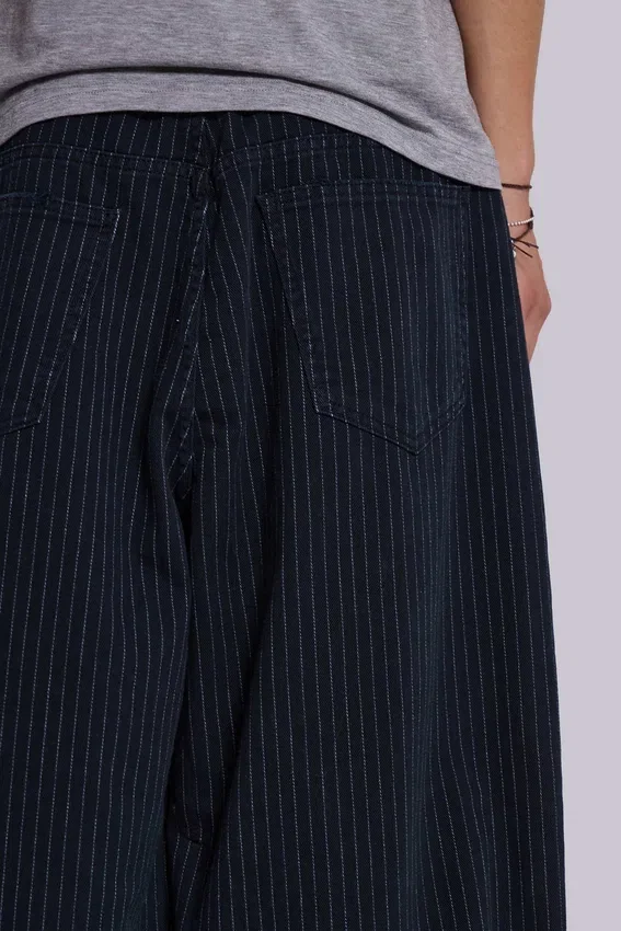 Zwarte XL Colossus Jeans met fijne streep