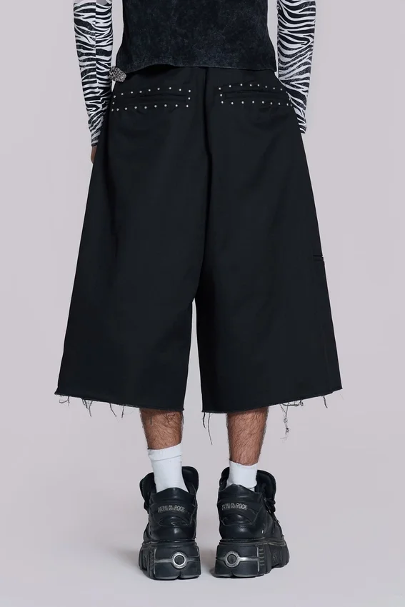 Zwarte XL Goliath baggy-short met studs