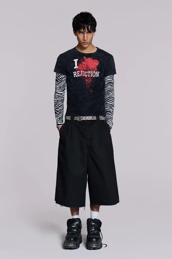 Zwarte XL Goliath baggy-short met studs