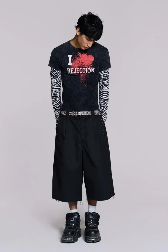 Zwarte XL Goliath baggy-short met studs